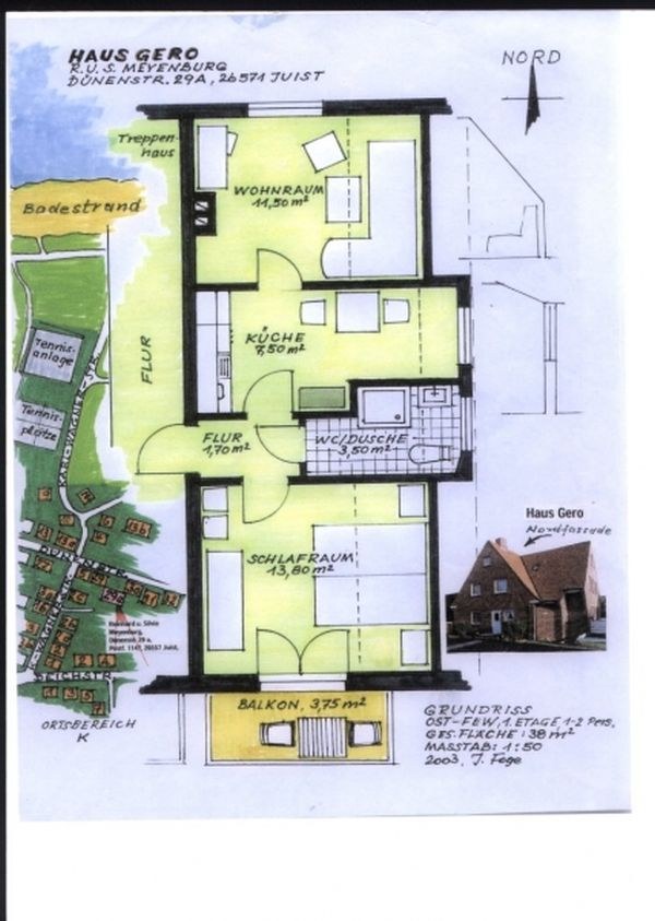 Grundriss Ostwohnung (1. OG)